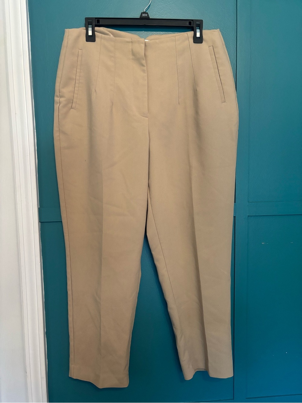 Nine West Women's Curvy Tapered Trousers - Beige size 12S